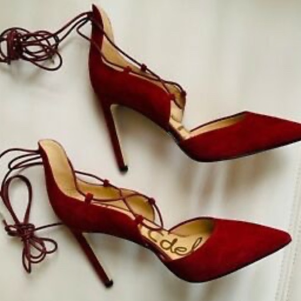 SAM EDELMAN lace up heels